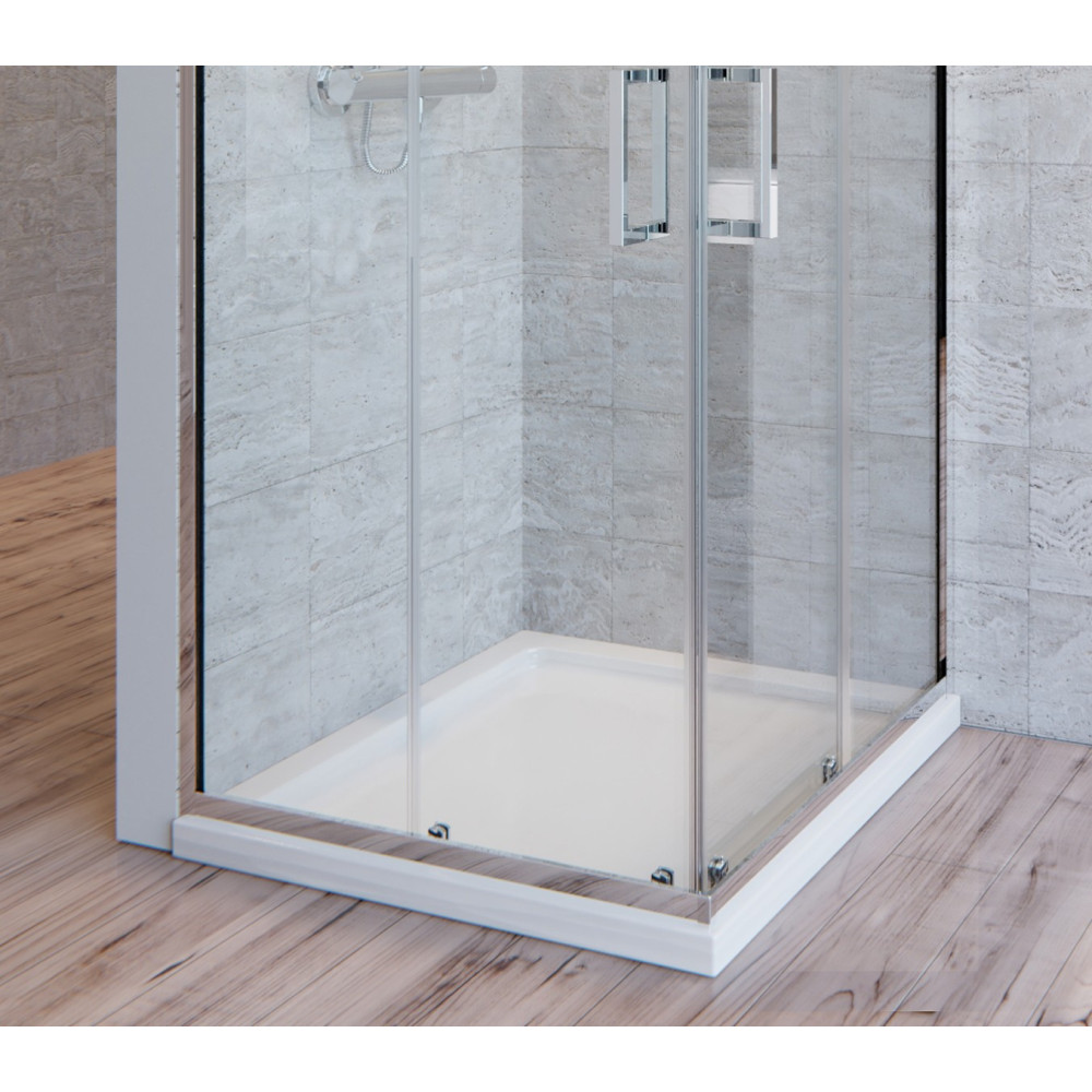 Box doccia 2 lati cristallo 6 mm trasparente anticalcare doppia porta